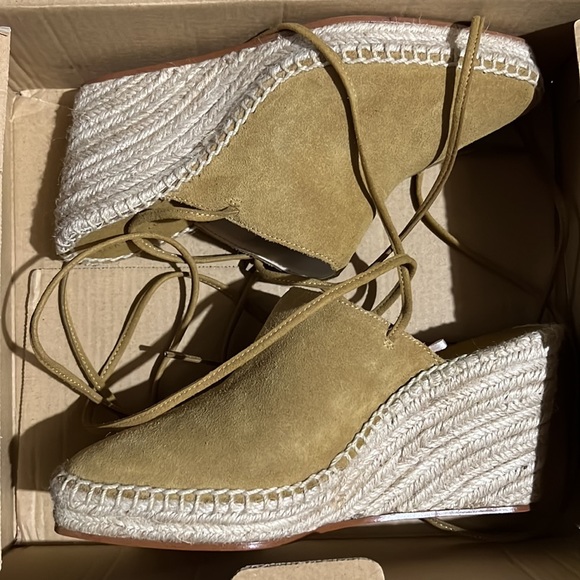 Zara real suede lace up sandals - Picture 2 of 2